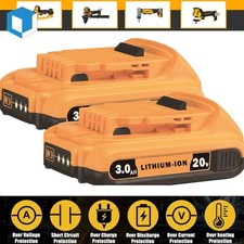 2Packs Dewalt 20V 3.0Ah Lithium-Ion Battery DCB203 Replacement for 20V MAX Tools