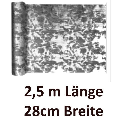 TischläUfer Tischband Hochzeit Metallic Silber 2,5 M X 28 Cm (3,18€/M) / Santex-image