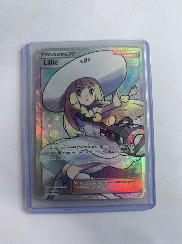 LP Pokemon Lillie 147/149 Full Art Trainer Sun & Moon Base Slight Whitening