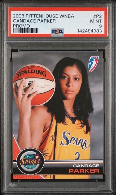 2008 RIttenhouse WNBA Promo Card #P2 Rookie Card Candace Parker PSA 9