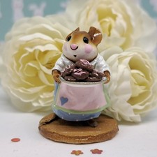 Wee Forest Folk Figurine M-246 - Sugar & Spice in Blue with Chocolate Cookies