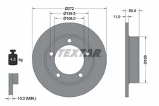 Textar 92019900 Brake Disc for Chevrolet, Lada