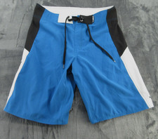 North Face Swim Shorts Mens 32 Blue Drawstring Board Shorts Swimwear 34x12