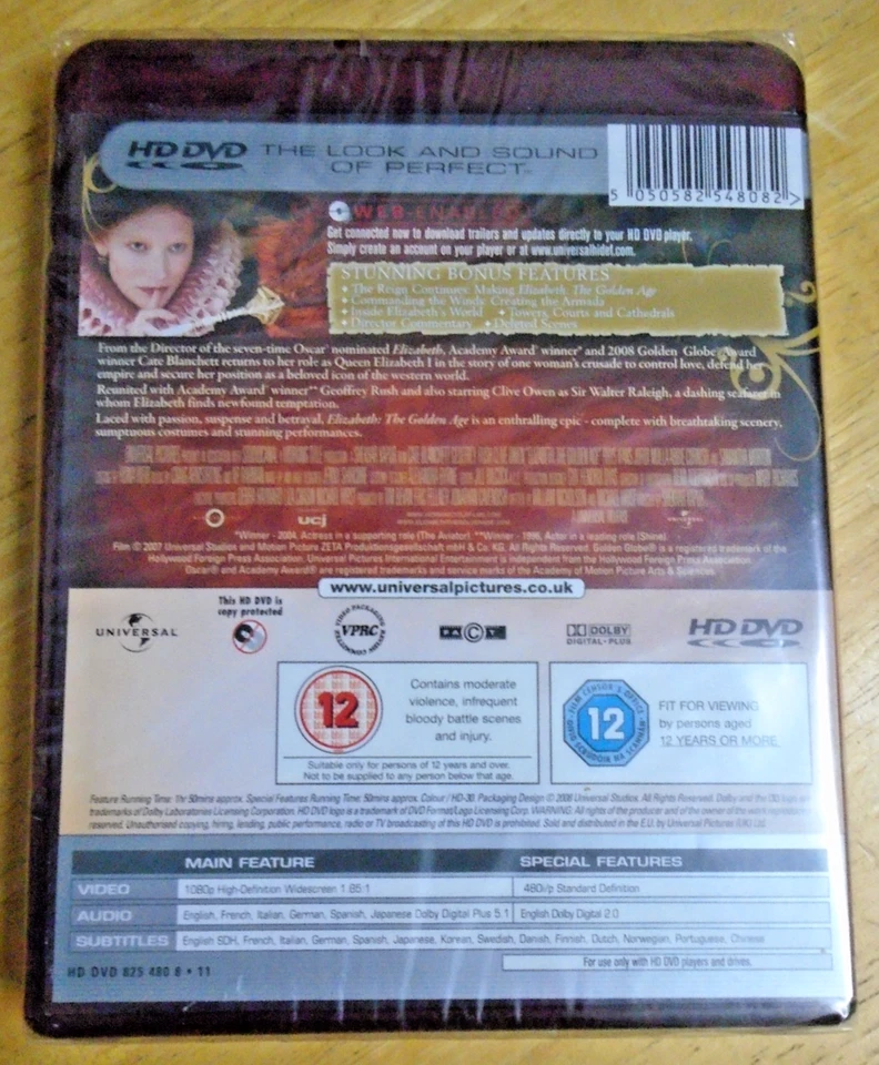 Elizabeth: The Golden Age (2007) - Cate Blanchett - HD DVD - New - Image 2 of 2