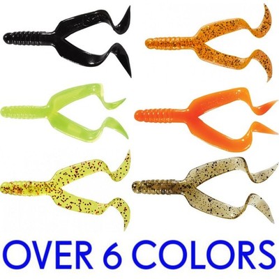 Mister Twister Double Tail 4'' Soft Fishing Bait 10 Per Pack