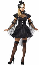 Spirit Victorian Black Lace Dress Costume, Women's Regular Size M. Dress ONLY