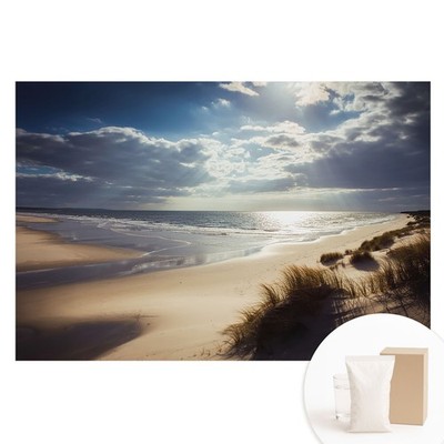 Stylish Hallway Wallpaper Washable Non-Woven Modern Home Beach Nature Sky Zen