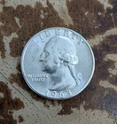1963-P 25C Washington Quarter 90% Silver (Circulated)