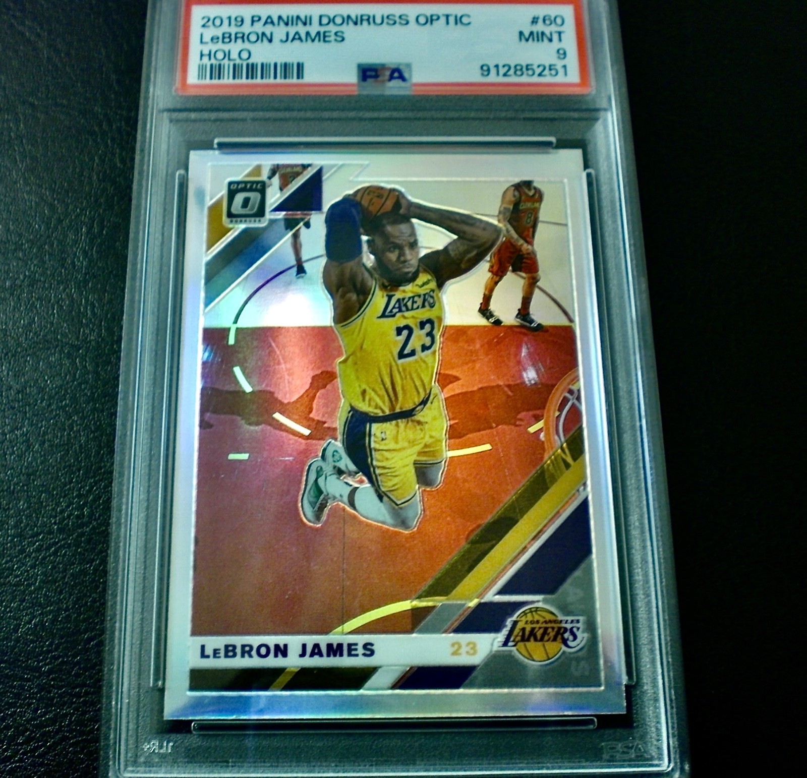 LEBRON JAMES 2019-20 Panini Donruss Optic Holo Prizm #60 PSA 9