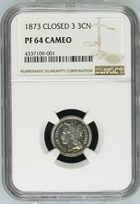 1873 Three Cent Nickel (1865 - 1889) 3 Cents NGC PF 64 CAMEO #4337109-001