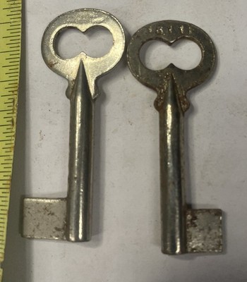 2 Skelton Keys Uncut Taylor 3611f Post Common  Locksmith Bit Old Key Post Iron