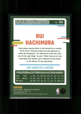 2023-24 Optic Pink Prizm Rui Hachimura #162 Lakers (JM) | eBay