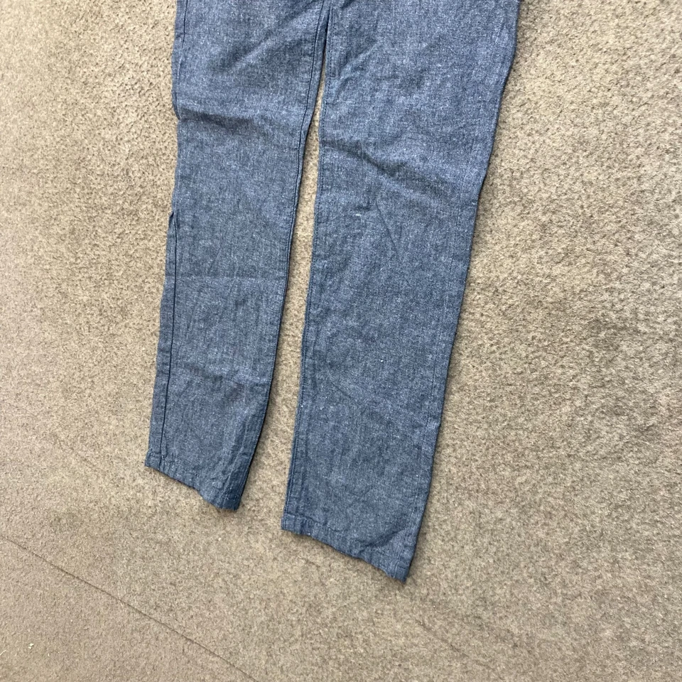 Pantalones Van Heusen Niños 14 Años Azul Mezcla de Lino Rectos Inteligentes Informales 55008 Foto 3 de 4