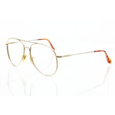 AO American Optical Gold Aviator 58-18mm Sunglass / Eyeglass FRAMES ONLY - GOOD