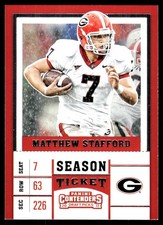 Matthew Stafford 2017 Panini Contenders Draft Picks #75 Georgia Bulldogs