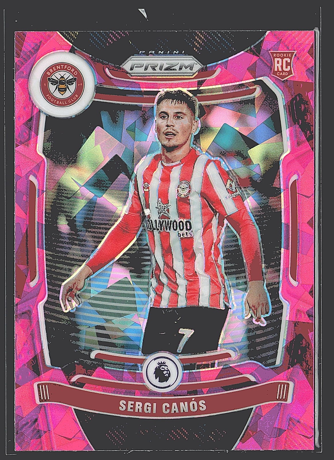 2021-22 Panini Prizm Premier League #143 Sergi Canos Prizms Pink Ice