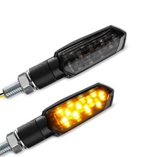 LED Blinker Motorrad Lumitecs TX10 E-Prüfzeichen 2 Stück schwarz getönt