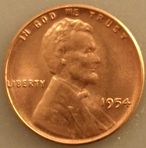 1954-P LINCOLN WHEAT CENT RED W/MINT LUSTER  BU UNCIRCULATED