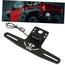 UTV License Plate Holder with LED Light Aluminum License Plate Frame Mount