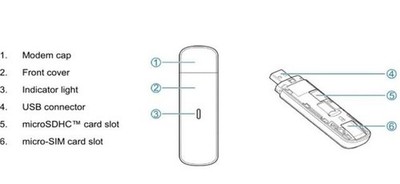 ZTE Modem Di Rete Cellulare Huawei MF833U1 (4G/LTE) 150Mbps Bianco - Foto 3