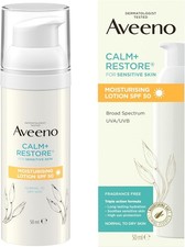 Aveeno Face Calm+Restore Moisturising Lotion SPF 50 50ml for Sensitive Skin