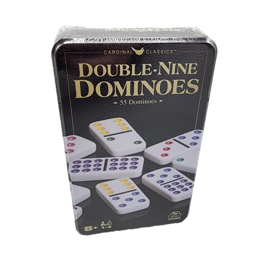 Cardinal Classics Double- Nine Dominoes Game w/ 55 Dominoes & Sealed Tin Box - Image 2 of 4