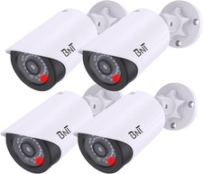 Dummy Fake Security Camera, with One Red LED Light at Night, for Home and Busine
