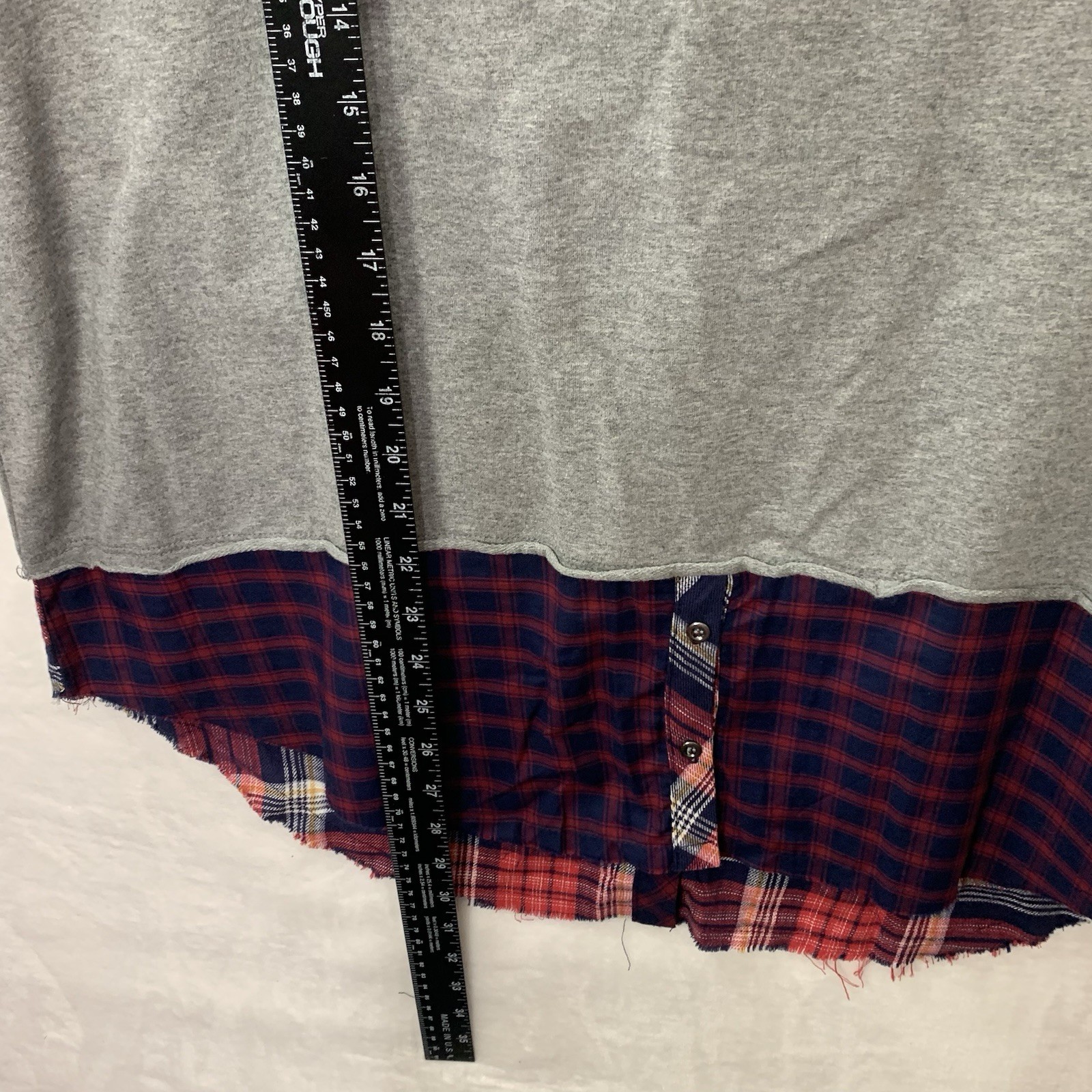 Multiples Woman's Size Large Gray Button Back Top… - image 7