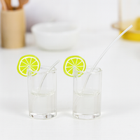 Miniatur CocktailgläSer 2-Teilig Wichtel ZubehöR KüChe Lebensmittel Wichtelhaus