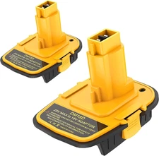 2 Packs DM18D Battery Adapter Converter with USB Port for Dewalt 18V Tools, Conv