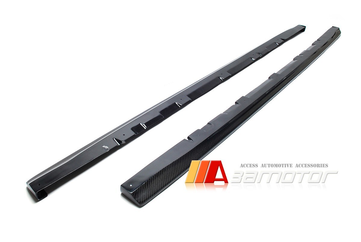 Carbon Fiber Side Skirt Extensions For Subaru WRX STi 2015-2021 - CS Style, Direct Fit, Aggressive Look
