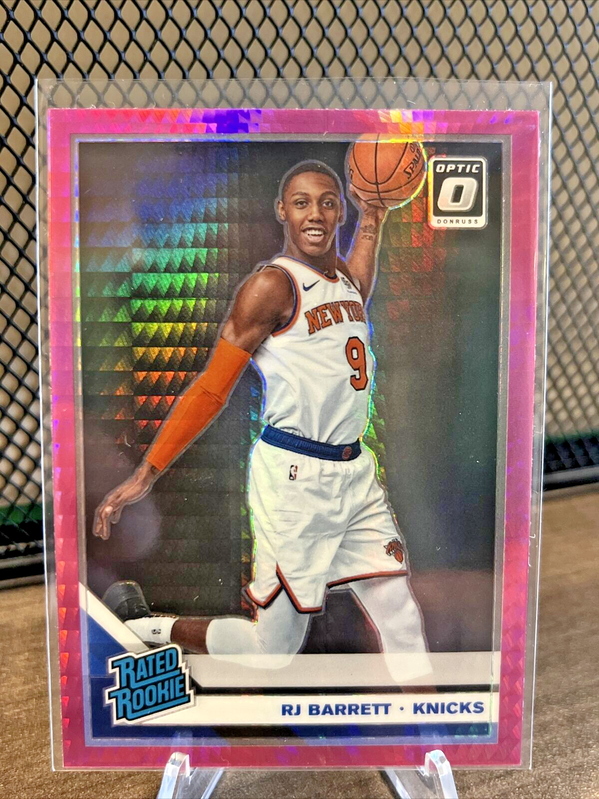 RJ Barrett 2019-20 Panini Donruss Optic Rated Rookie Pink Prizm Hyper #178