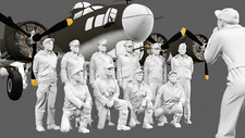 WWII USAAF Bomber Crew Photo - 11 Figure Set