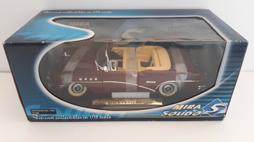 BUICK CENTURY Cabriolet marron 1955 o 1/18 MIRA by SOLIDO 8086 voiture miniature - Picture 5 of 5