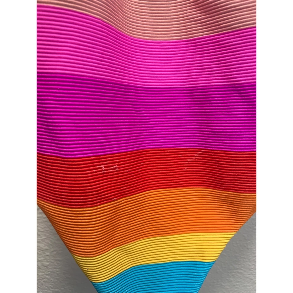 Trina Turk 25th Anniversary Sunrise Stripe Maillot Rainbow bathing suit small - Image 4 of 4