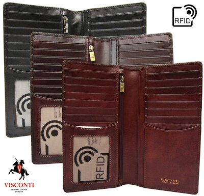 Herren Anzug Geldbörse Echtleder RFID Top Qualität Visconti Neu in Geschenkbox TSC45