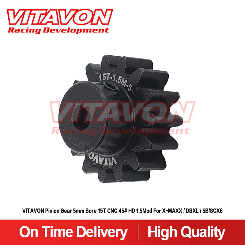 Vitavon CNC 45# HD 1.5Mod 5mm D Bore 15T/20T Pinion Gear For X-MAXX/DBXL/SCX6