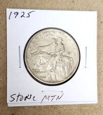1925 Stone Mtn Commem. Half Dollar - High Grade - Old Cleaning