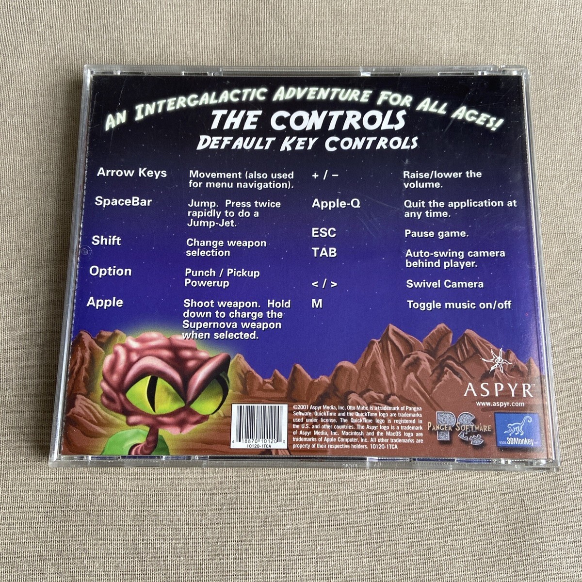 Otto-Matic (Mac PC 2002 CD-ROM) Complete CLEAN Intergalactic Apple