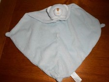 angel dEAR BLANKET SECURITY LOVEY blue teddy bear BABY SOFT 13" tan nose