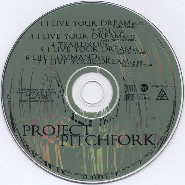 Project Pitchfork - I Live Your Dream (CD, Maxi) (Near Mint (NM or M-)) - 268774 - Bild 3 von 4