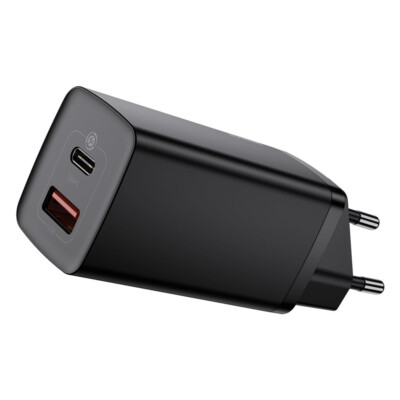 Baseus GaN2 Lite 65W USB-C Schnellladegerät QC 3.0 Schwarz