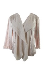 Alex Evenings Plus Size New Champagne Sheer Paneled Jacket 16 219