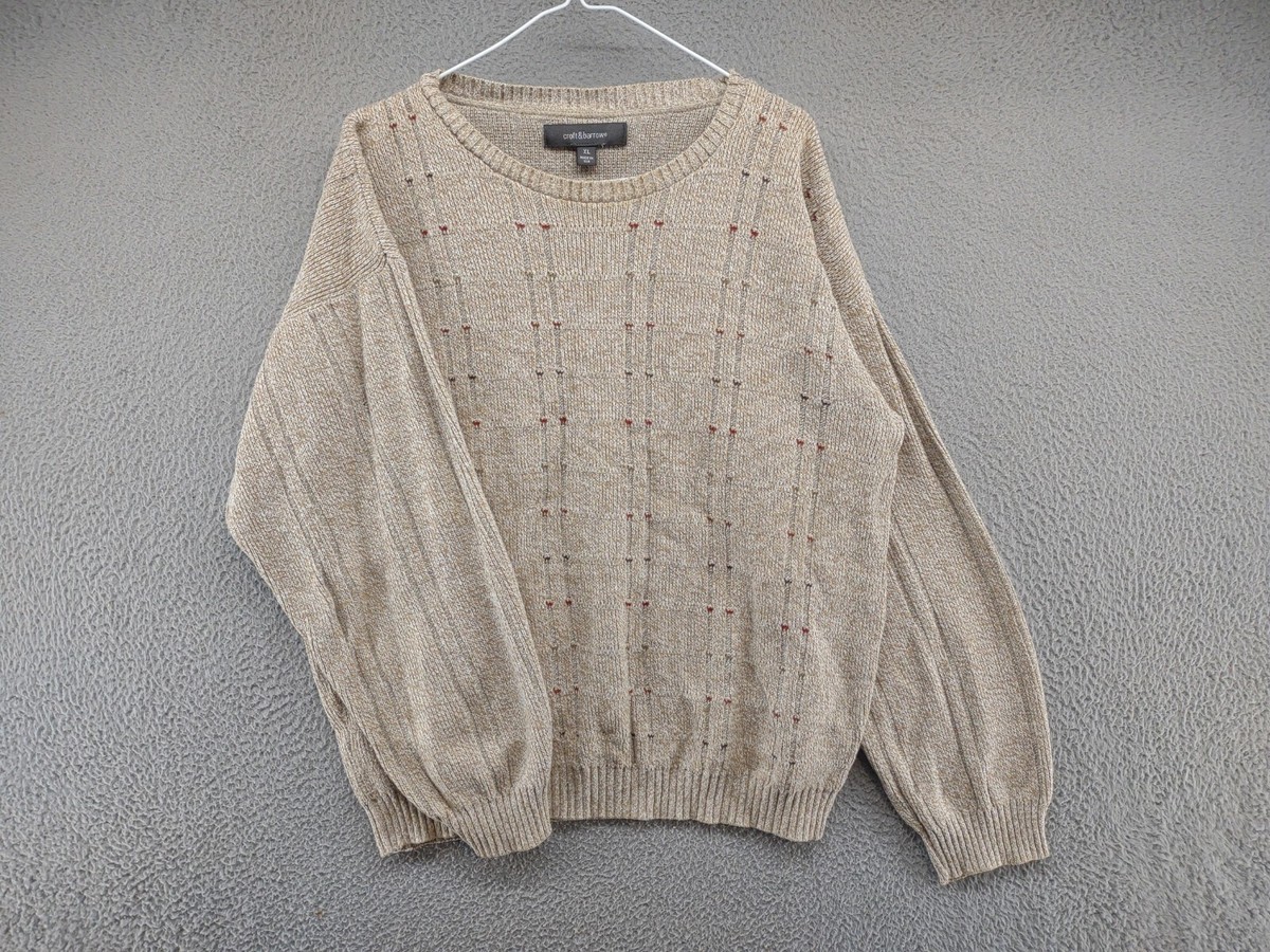 Vintage 90s CROFT & BARROW USA Made Knit Pullover Sweater in Mens 