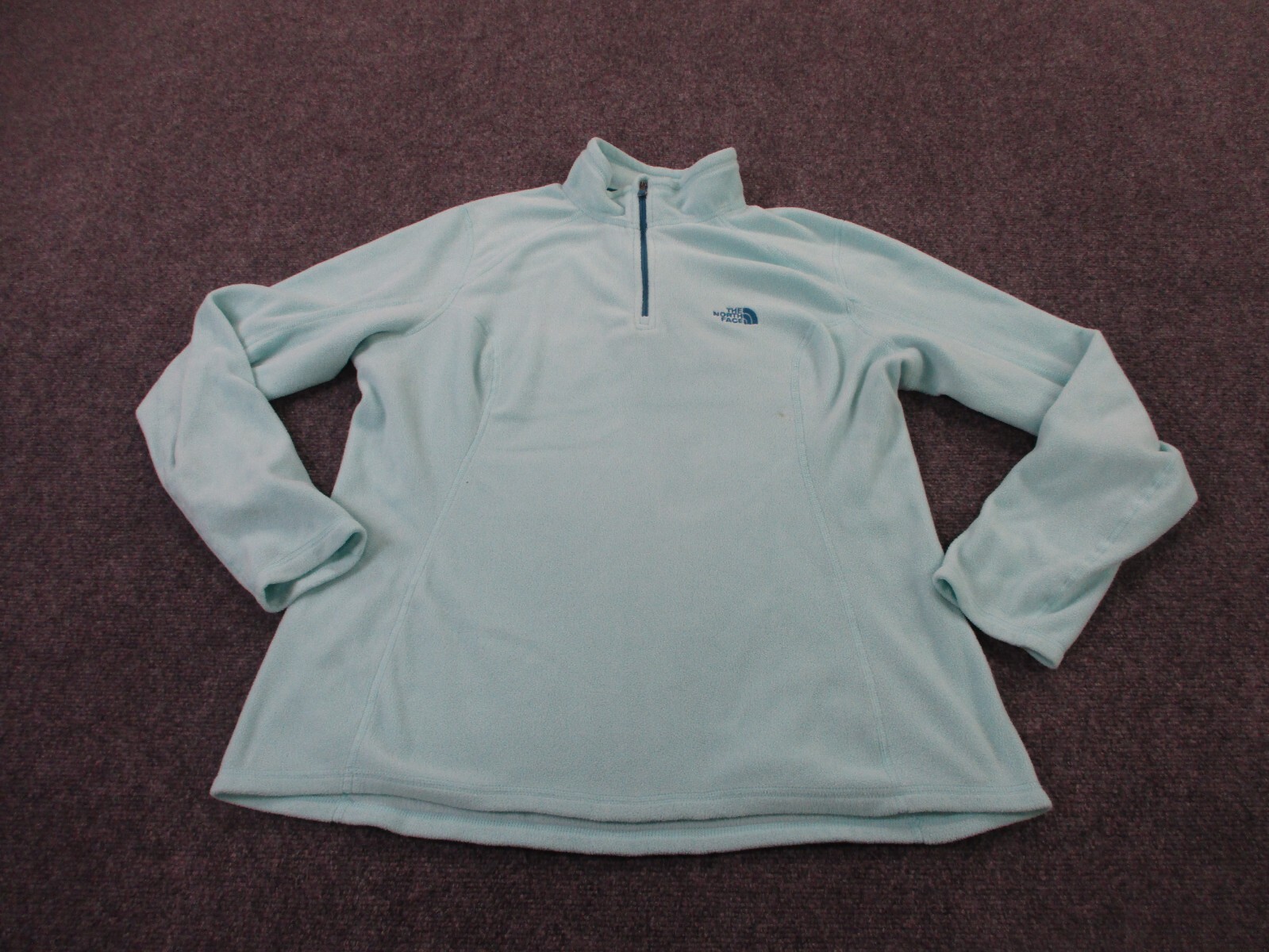The North Face Jacket Womens XL Blue Fleece Pullover Outdoors Hiking Logo Adult
