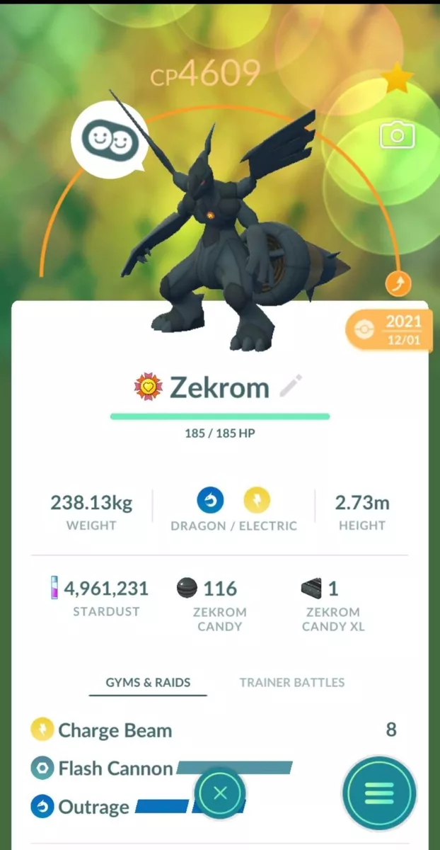 What is the best moveset for Zekrom in Pokemon GO?