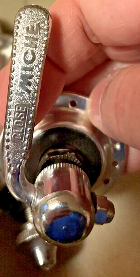 Par de bujes delanteros vintage Miche Serie Mozzi Specali para bicicleta de competición 32 agujeros Foto 2 de 4