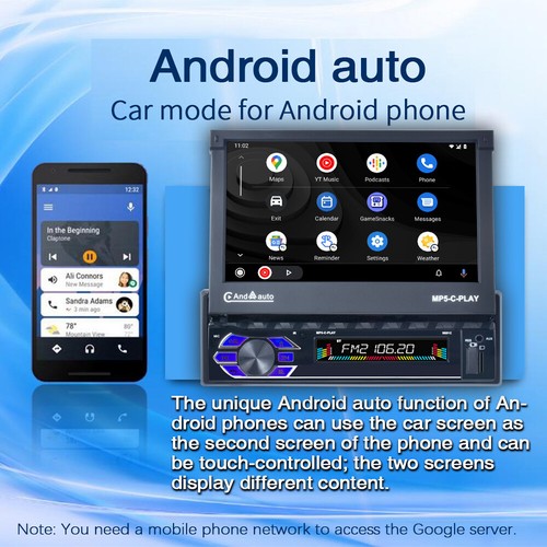 Single 1 Din Car Stereo Radio Apple/Android Carplay BT Flip Out Touch Screen 7" - Picture 4 of 17