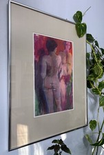 Quadro realismo VITELLI BERTI pastello su carta incorniciato personalizzato prima edizione