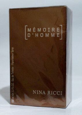 Vtg Nina Ricci Memoire d'homme Eau de toilette 100ml / 3.3 fl.oz BNIB Rare